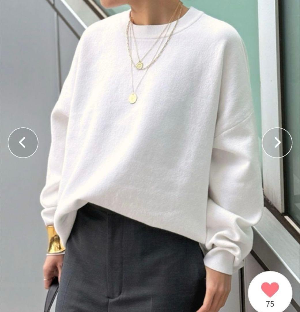 ☆美品☆【AP STUDIO】コットンカシミヤリラックス プルオーバー　ホワイト