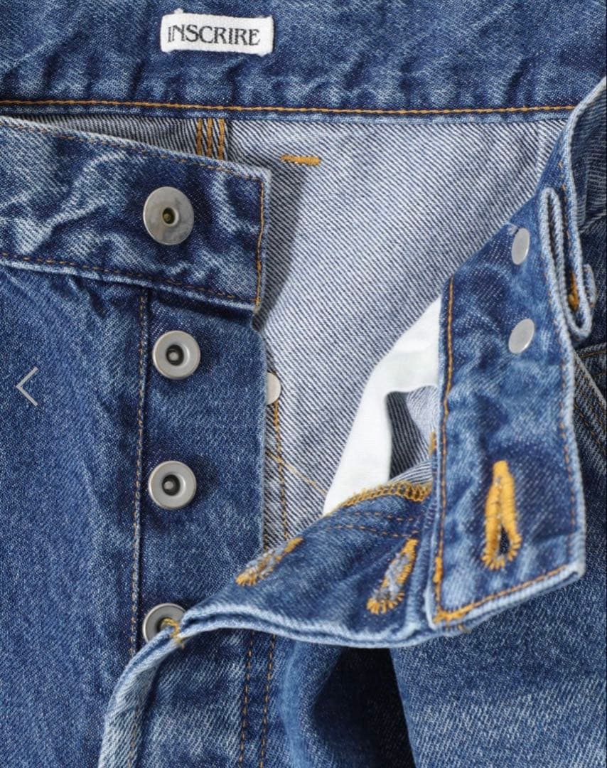 INSCRIRE アンスクリア　タックデニムパンツ