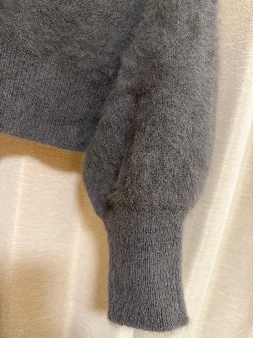 anuans ラクーンフォックスオフショルニットプルオーバー　moca