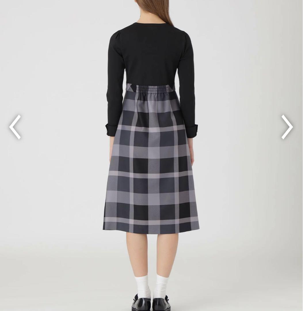 クレストブリッジ チェッククロッシングビエラ ドッキングドレス ワンピース