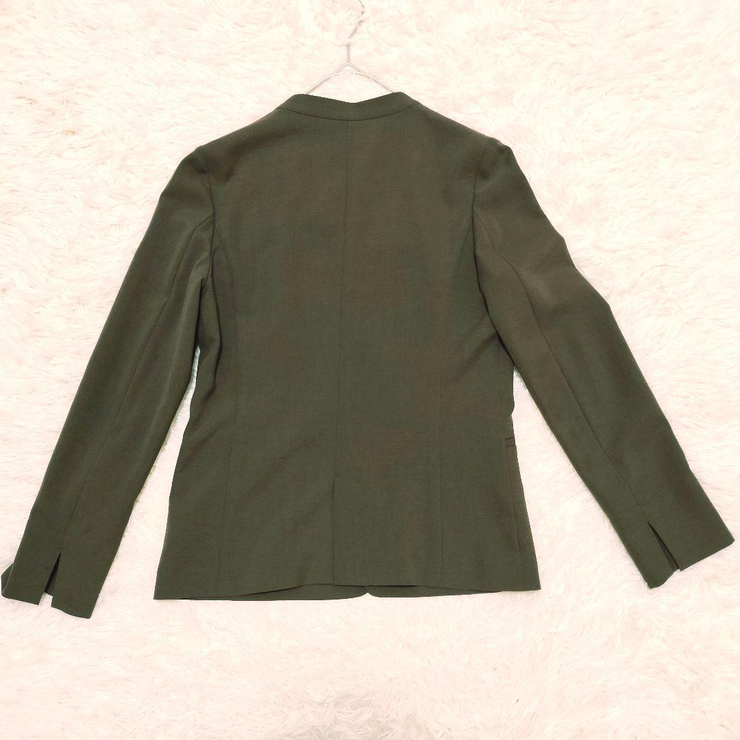 アオキ 2wayストレッチ トロピカルノーカラージャケットセット XS