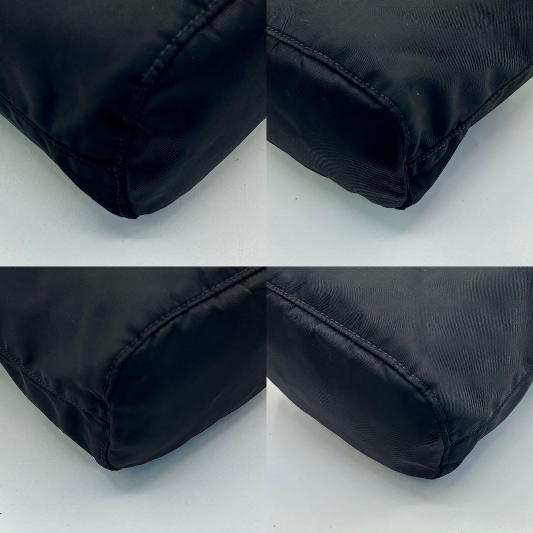 PRADA プラダ ナイロン 巾着 ショルダーバッグ 三角ロゴ ブラック 黒