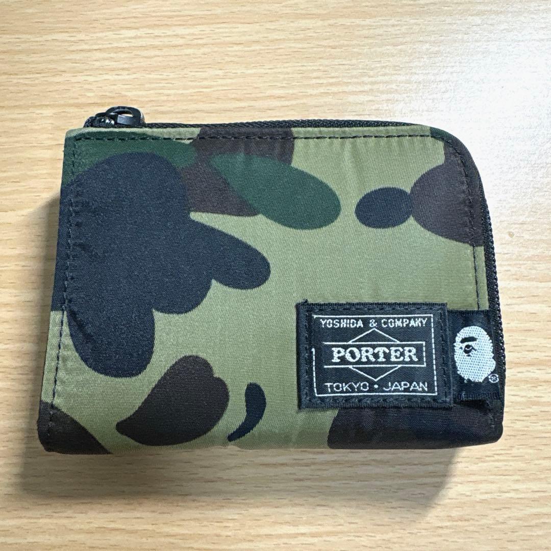 エイプ　ポーター　迷彩ミニウォレット PORTER BAPE カモフラ　財布