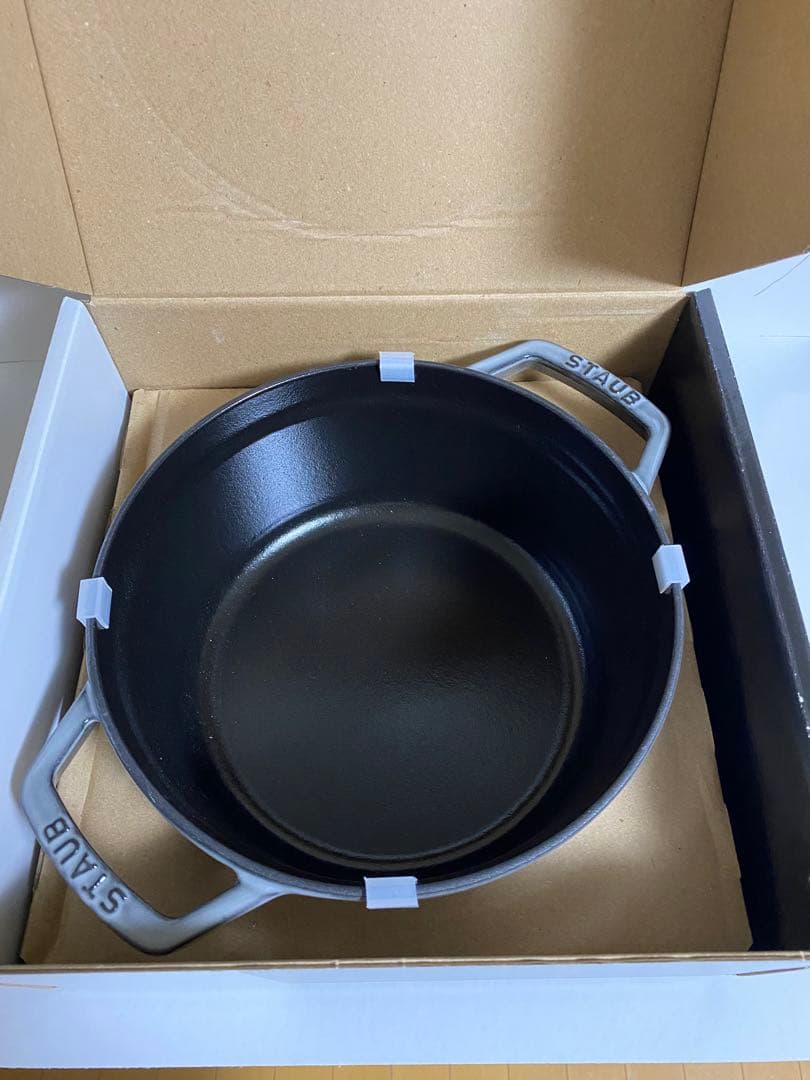 ストウブ ピコ・ココット ラウンド 22cm グレー　ピココット