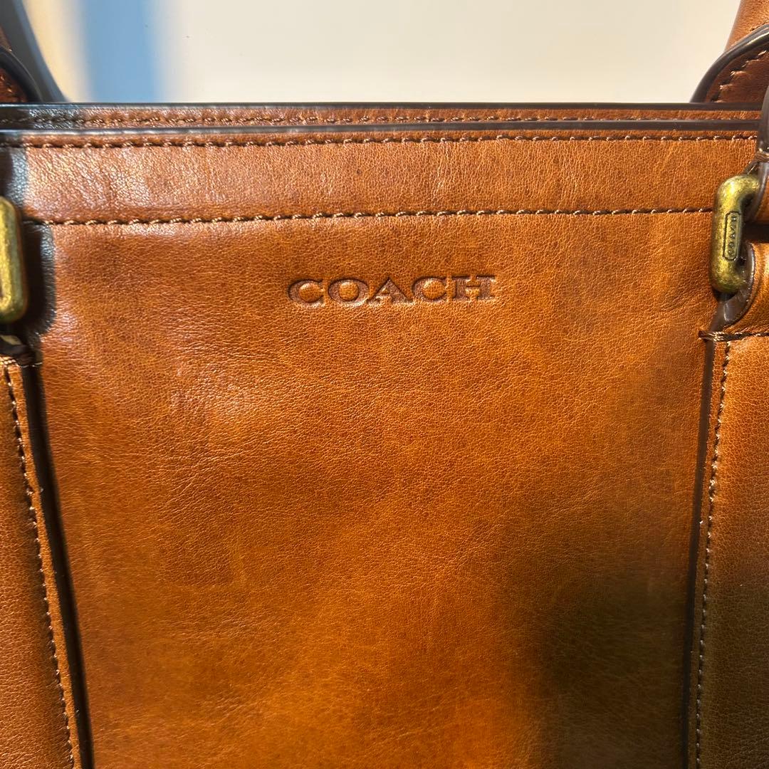COACH 2WAY レザーバッグ　ブラウン