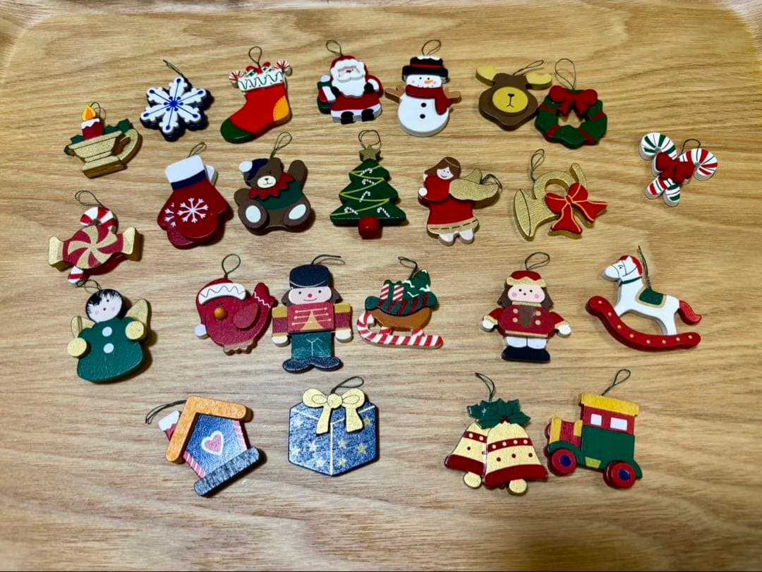 【新品】コストコ　木製アドベントカレンダー サンタと馬