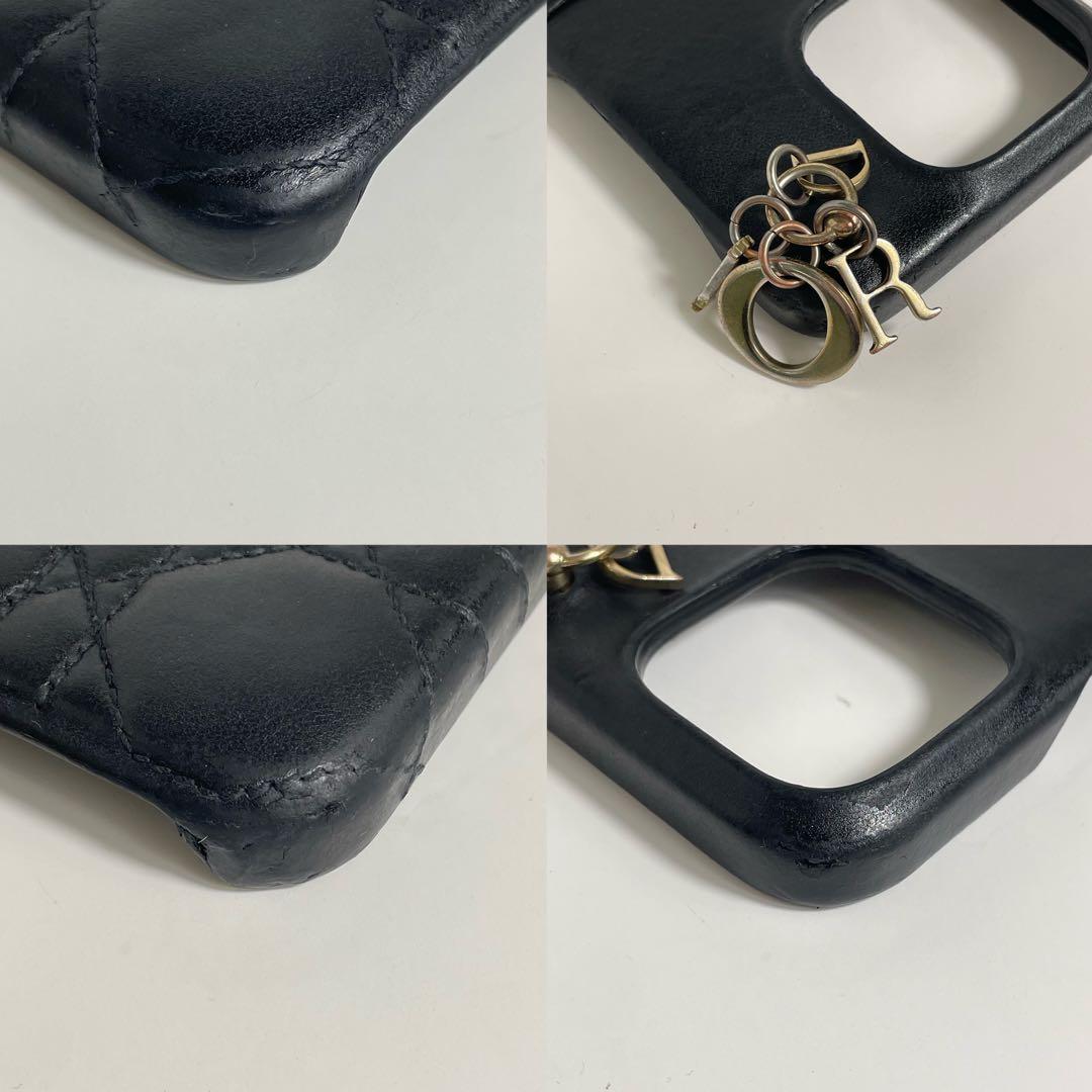 Dior ディオール iphoneケース 14pro カナージュ ラムスキン