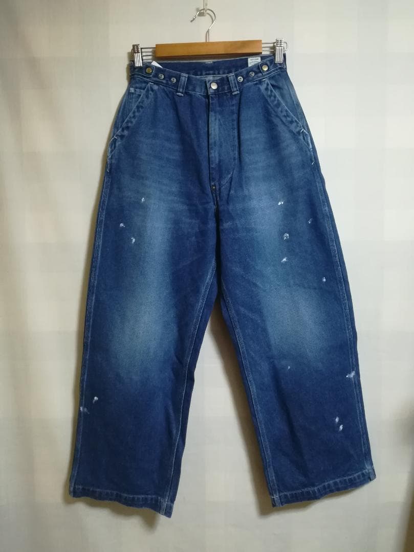 新品 Ordinary fits BELL PANTS デニム ペンキ加工