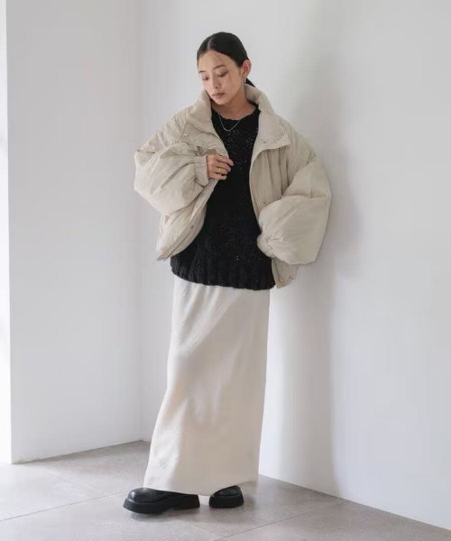 LOWRYS FARM モンスターショートコート　フリーサイズ　ホワイト美品