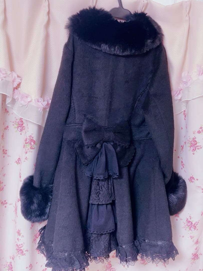 ♡LIZLISA♡バックティアードリボンコート 黒