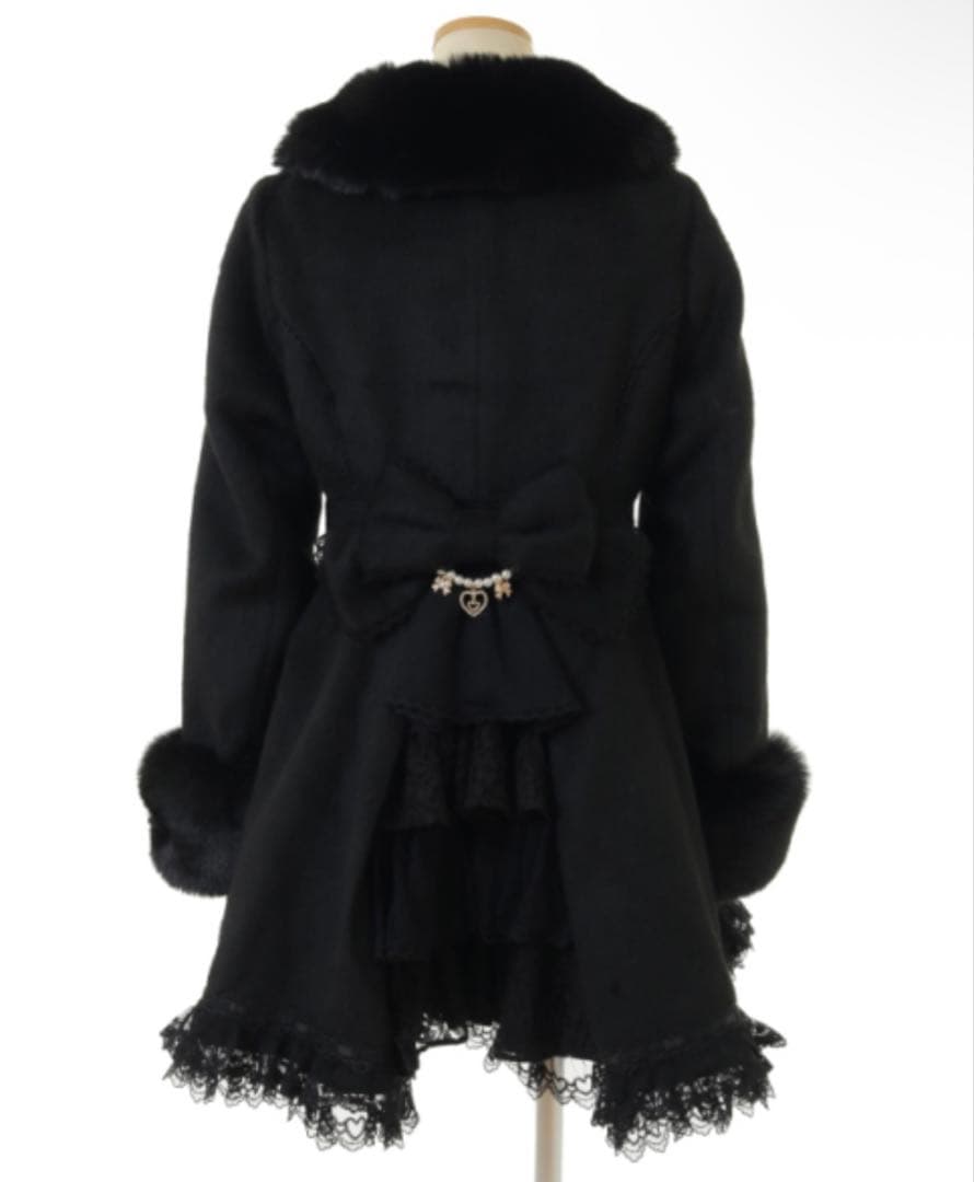 ♡LIZLISA♡バックティアードリボンコート 黒