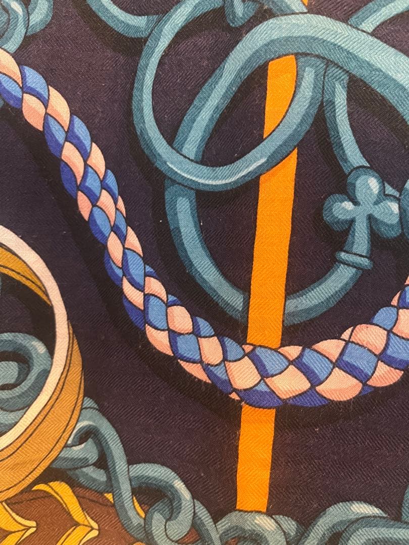 エルメス　カシシル140 乗馬の装具一式　カシミヤシルク