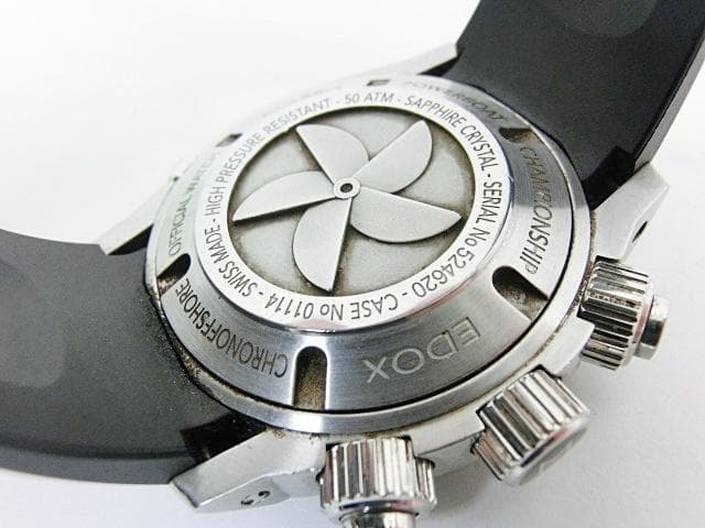 エドックス クロノオフショア1 クロノグラフ デイデイト 腕時計