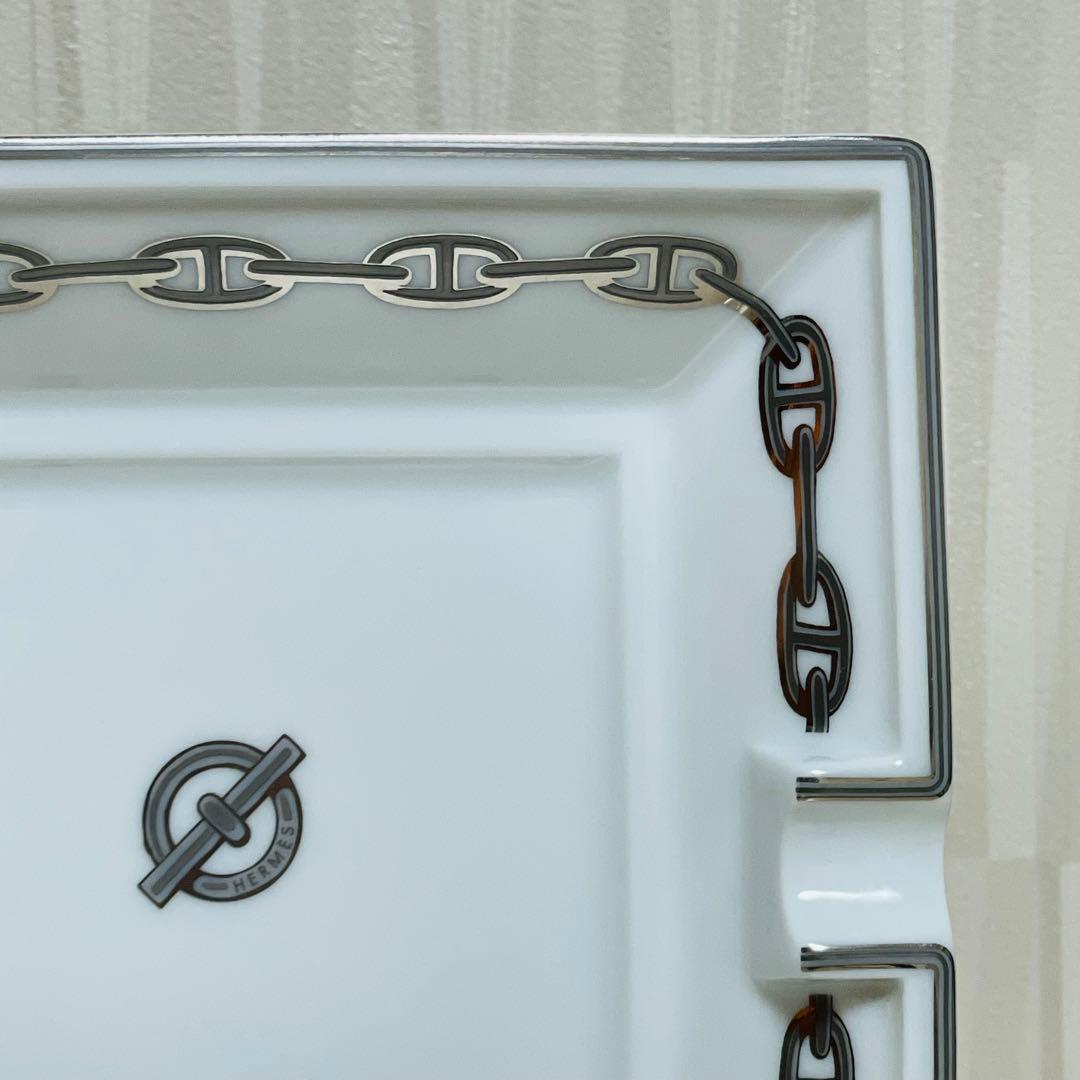 HERMES エルメス シェーヌダンクル アッシュトレイ 灰皿 シルバー