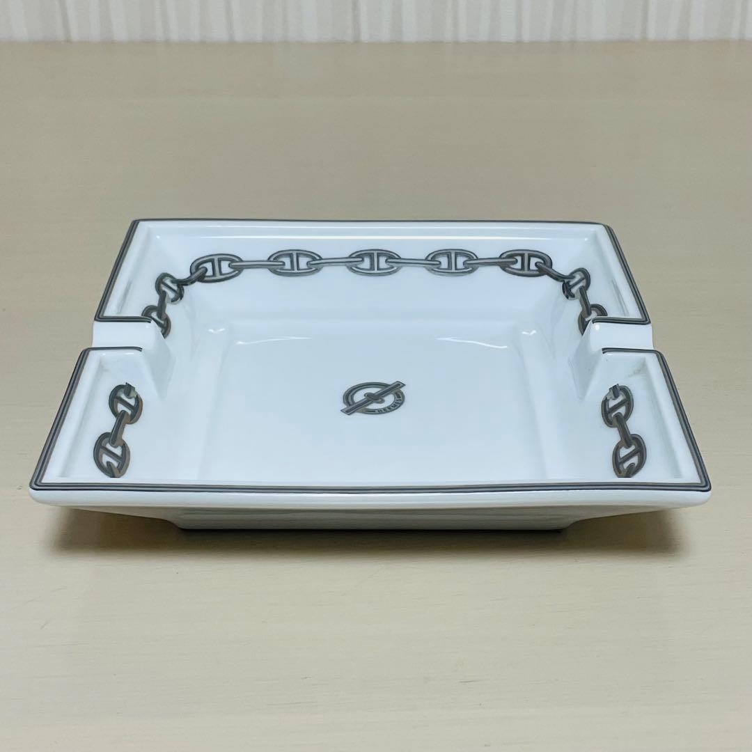 HERMES エルメス シェーヌダンクル アッシュトレイ 灰皿 シルバー