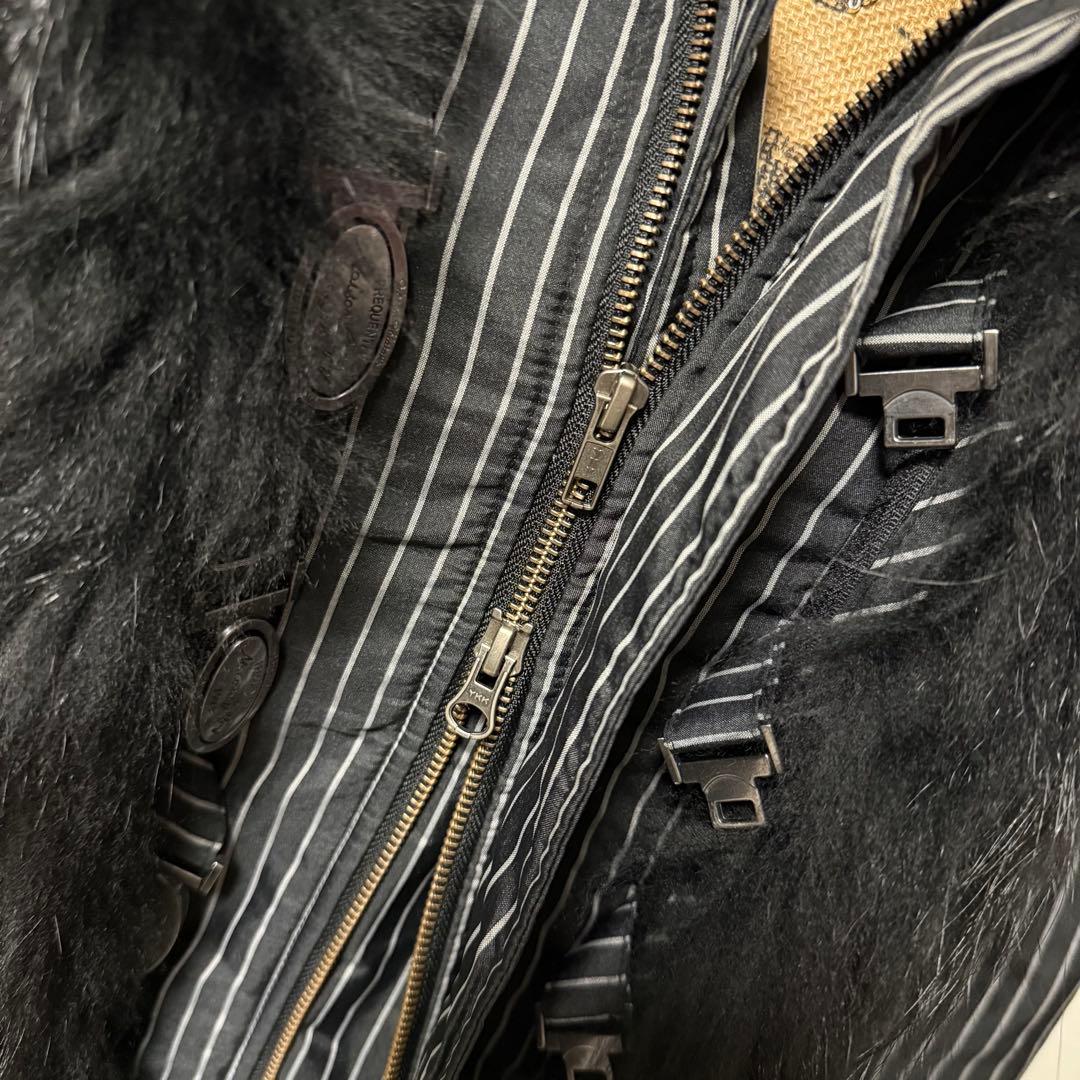 y2k 00s❤︎ ダークコア ギミック ファー付き アウター