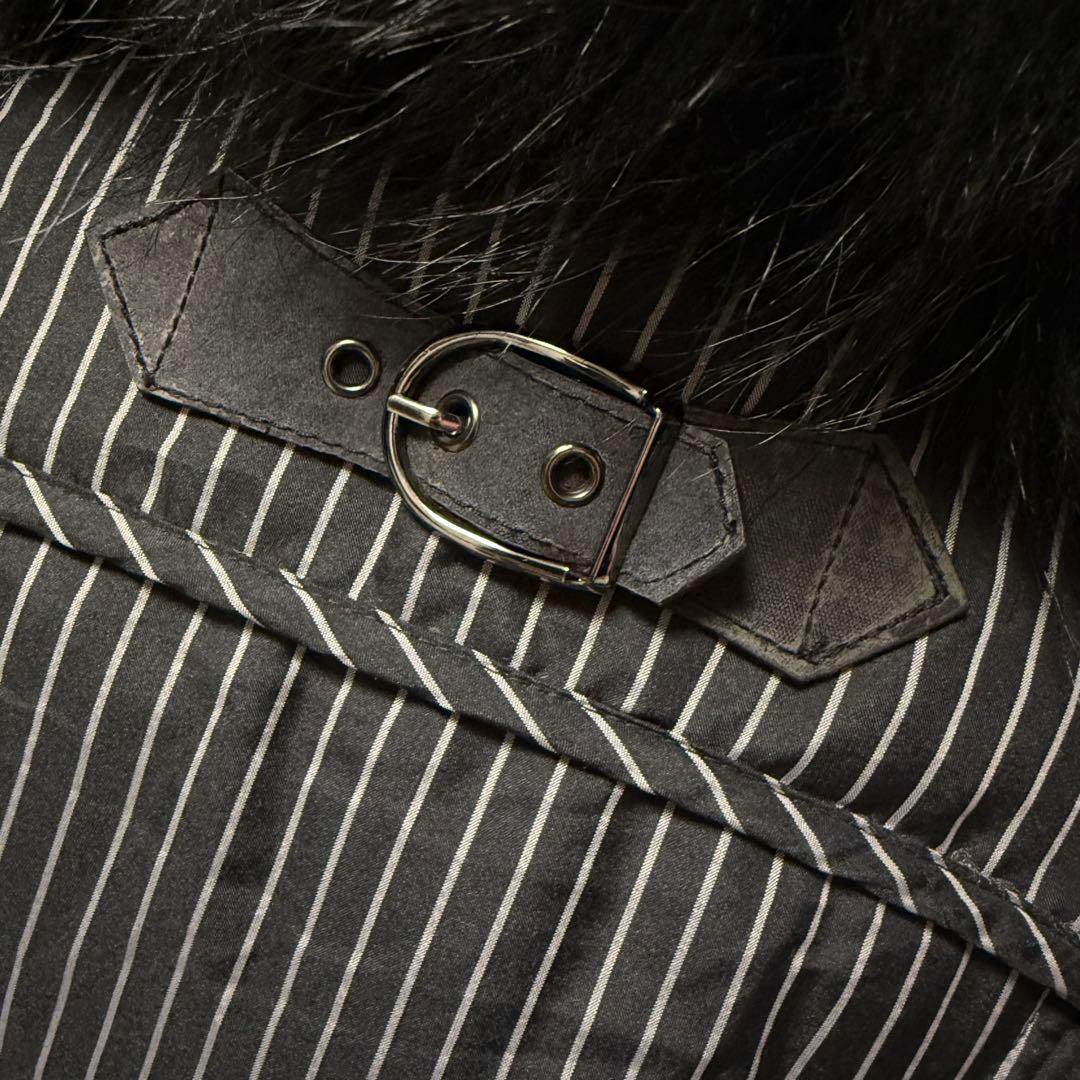 y2k 00s❤︎ ダークコア ギミック ファー付き アウター