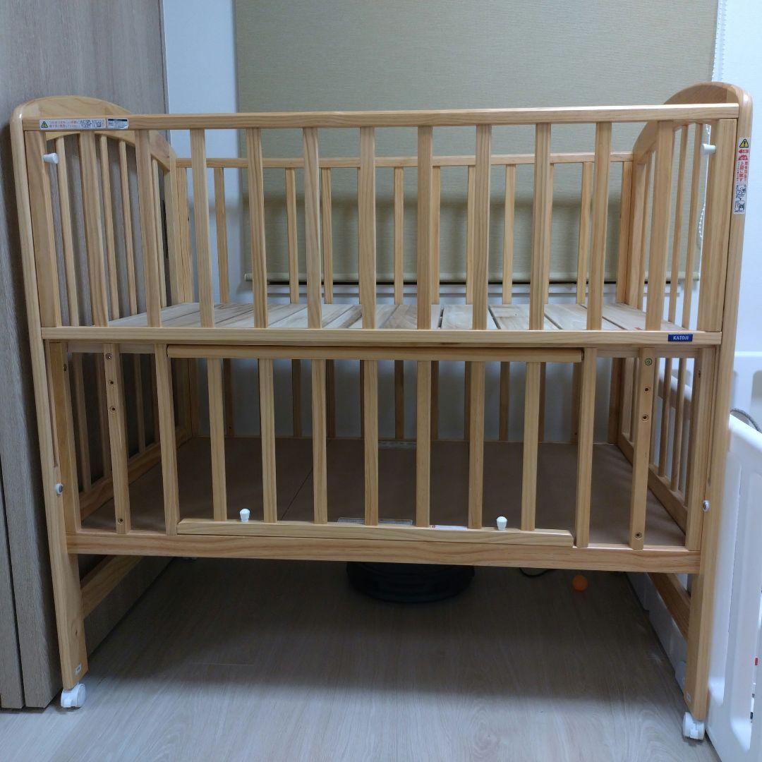 【送料込】カトージ KATOJI ベビーベッド ハイタイプ レギュラー