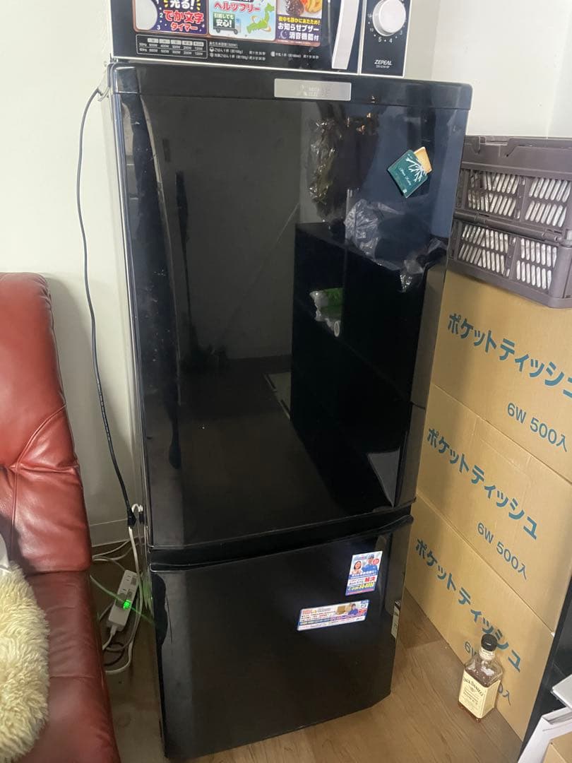 三菱電機　ノンフロン冷凍冷蔵庫　MR-P15E-B1形　2020年製　146L