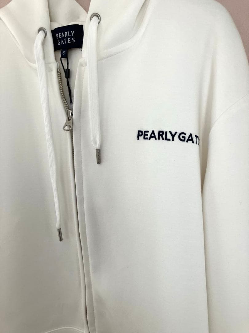 新品タグ付き PEARLY GATES フルジップ パーカー ホワイト 5