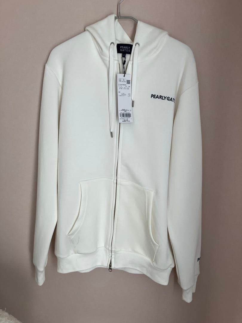 新品タグ付き PEARLY GATES フルジップ パーカー ホワイト 5