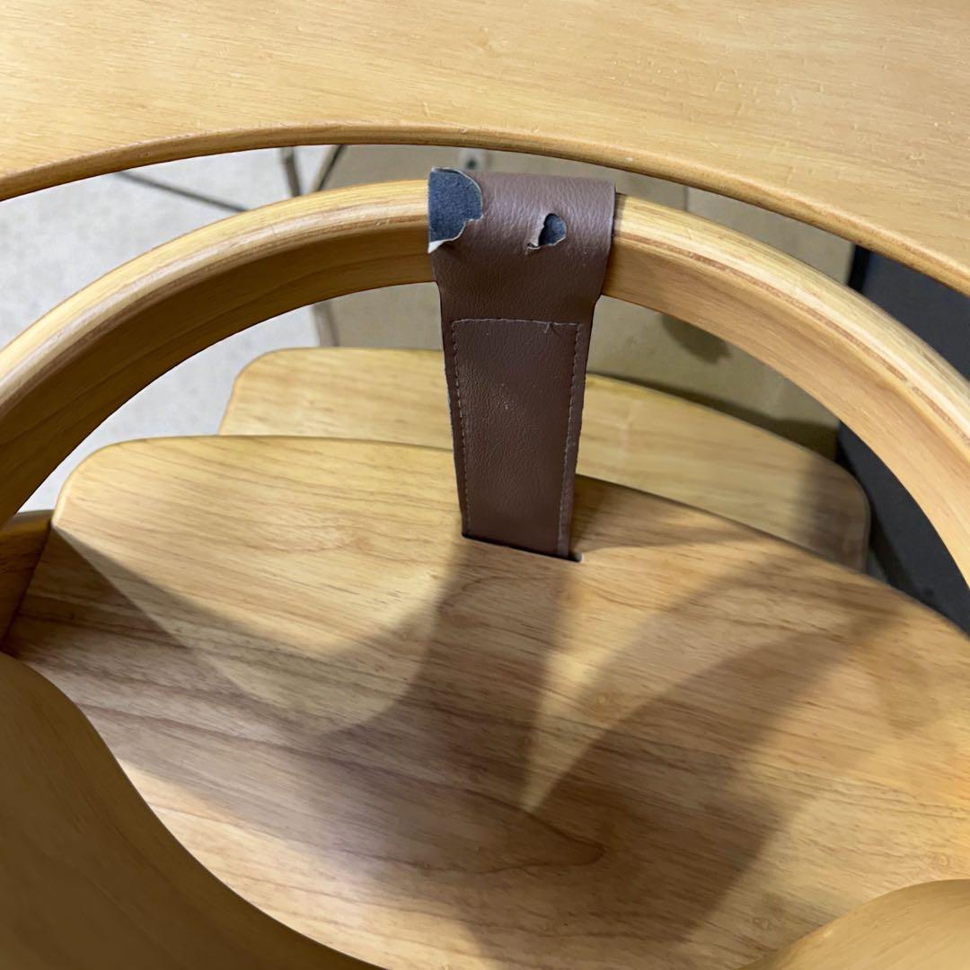 大和屋 アッフルチェア A01 ピュアナチュラル 折りたたみテーブル付 美品