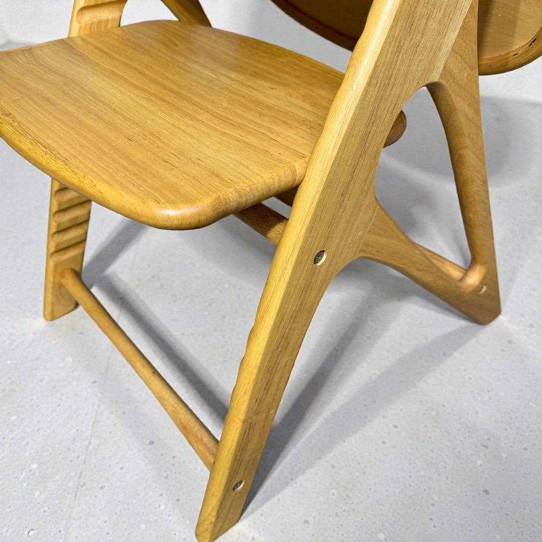 大和屋 アッフルチェア A01 ピュアナチュラル 折りたたみテーブル付 美品
