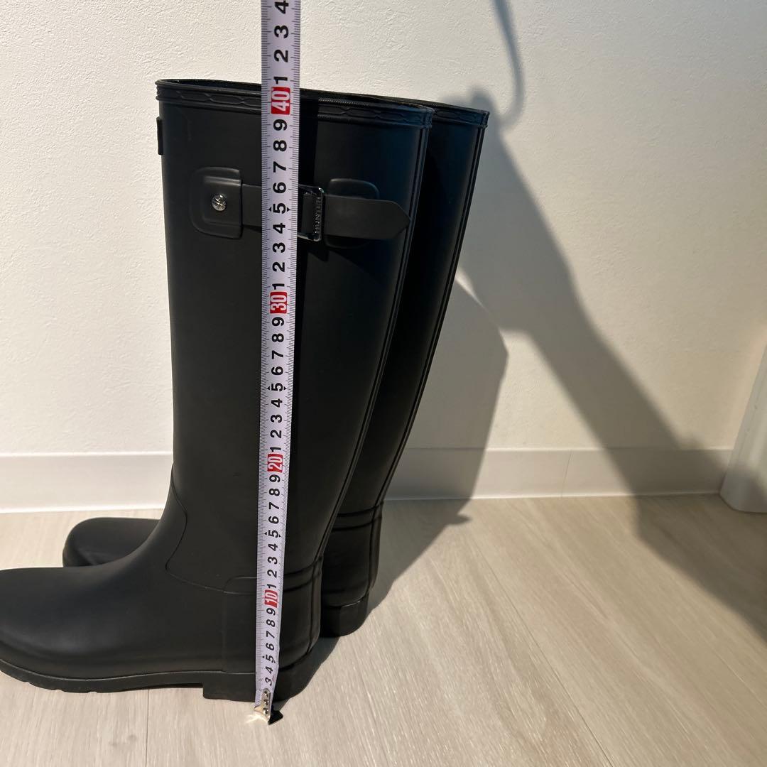 HUNTER ハンターオリジナル リファインドレインブーツ　マットオールブラック