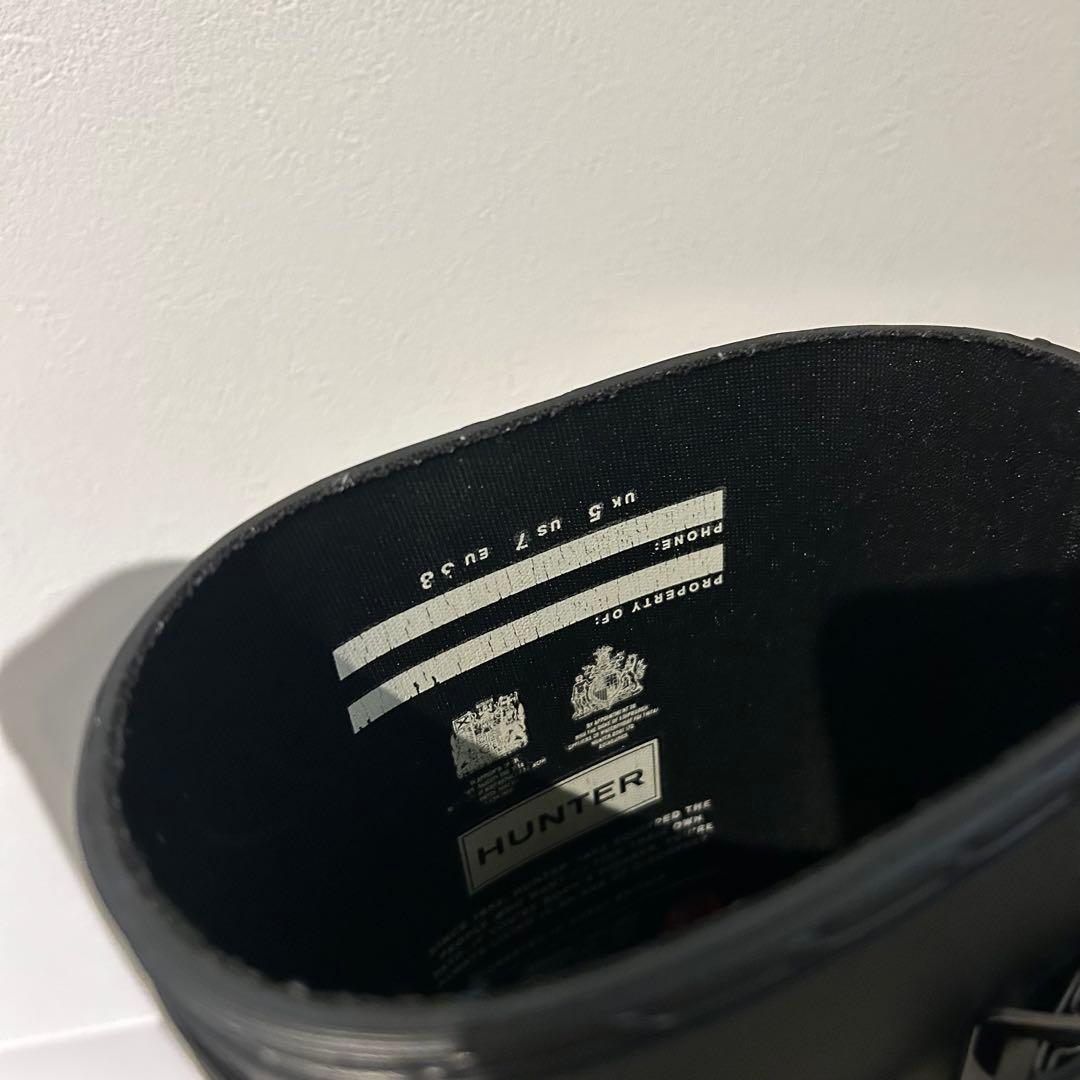 HUNTER ハンターオリジナル リファインドレインブーツ　マットオールブラック
