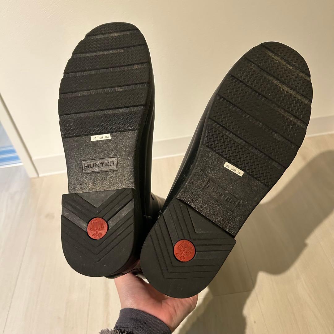 HUNTER ハンターオリジナル リファインドレインブーツ　マットオールブラック