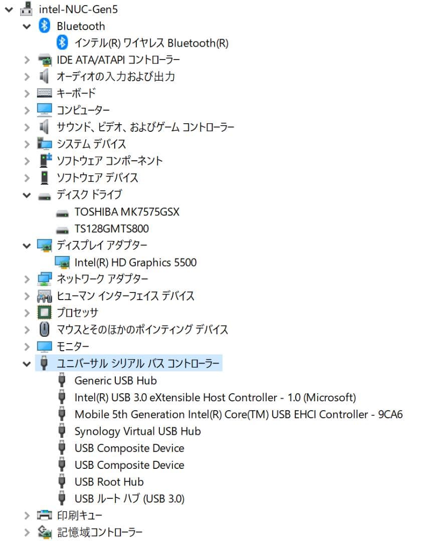 Intel NUC NUC5I3RYH　ミニPC
