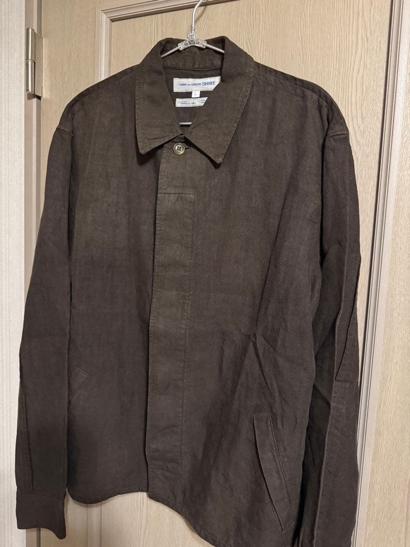 コムデギャルソンシャツ　90s フランス製　リネンジャケット　ブルゾン　比翼