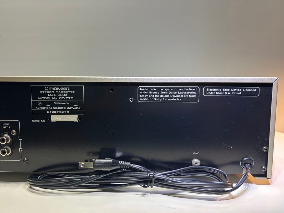 ジャンク不動　Pioneer CT-770 カセットデッキ