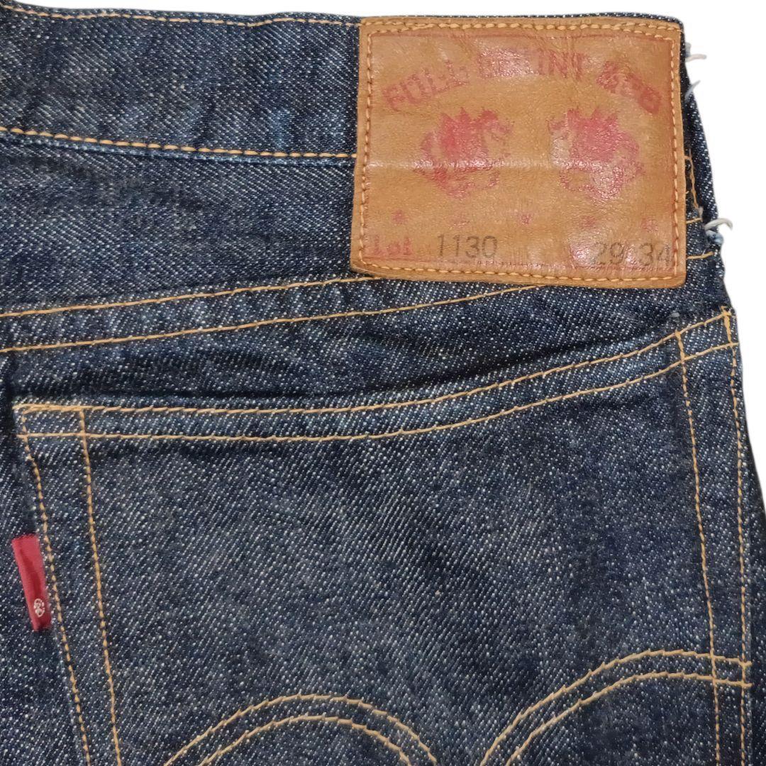 ✨FULLCOUNT セルビッチ 革パッチ ブーツカット フレアデニム 日本製