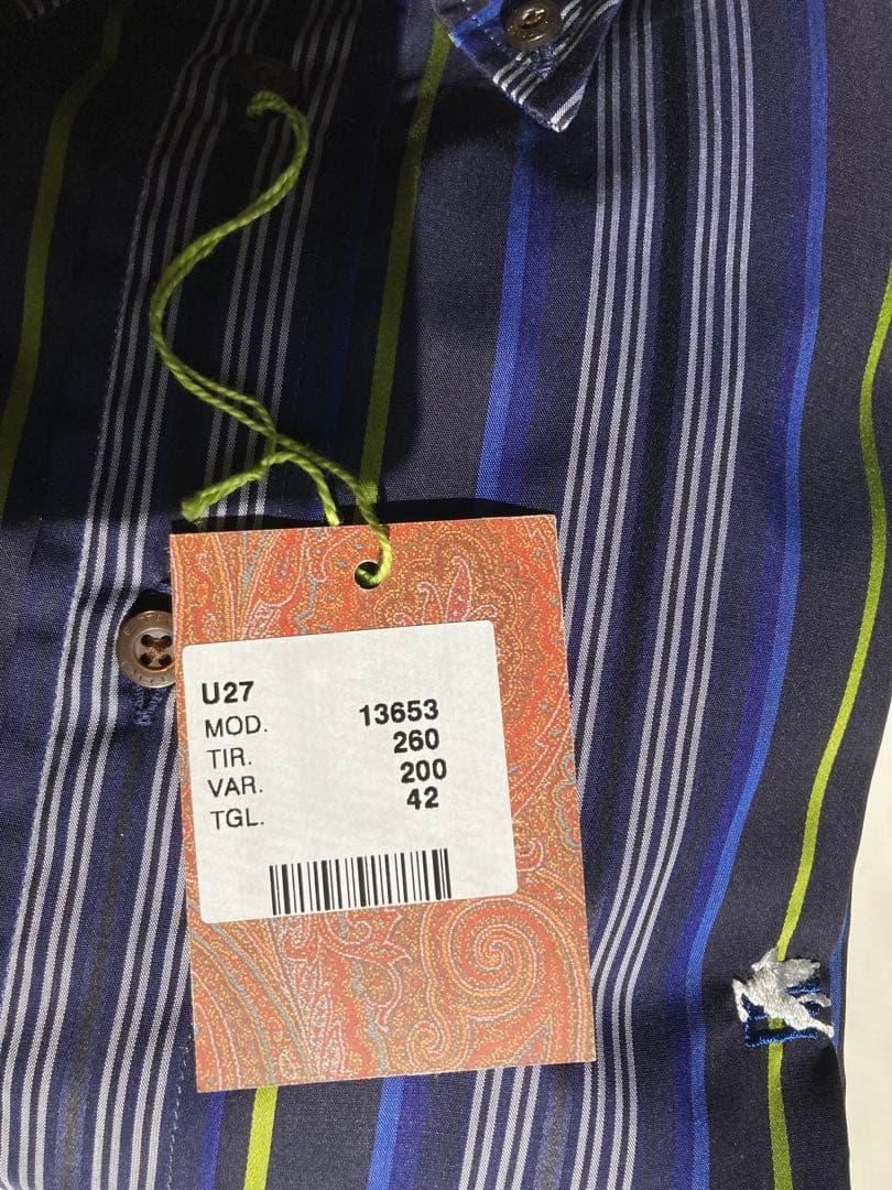 新品　エトロ長袖シャツ　ＸＬ