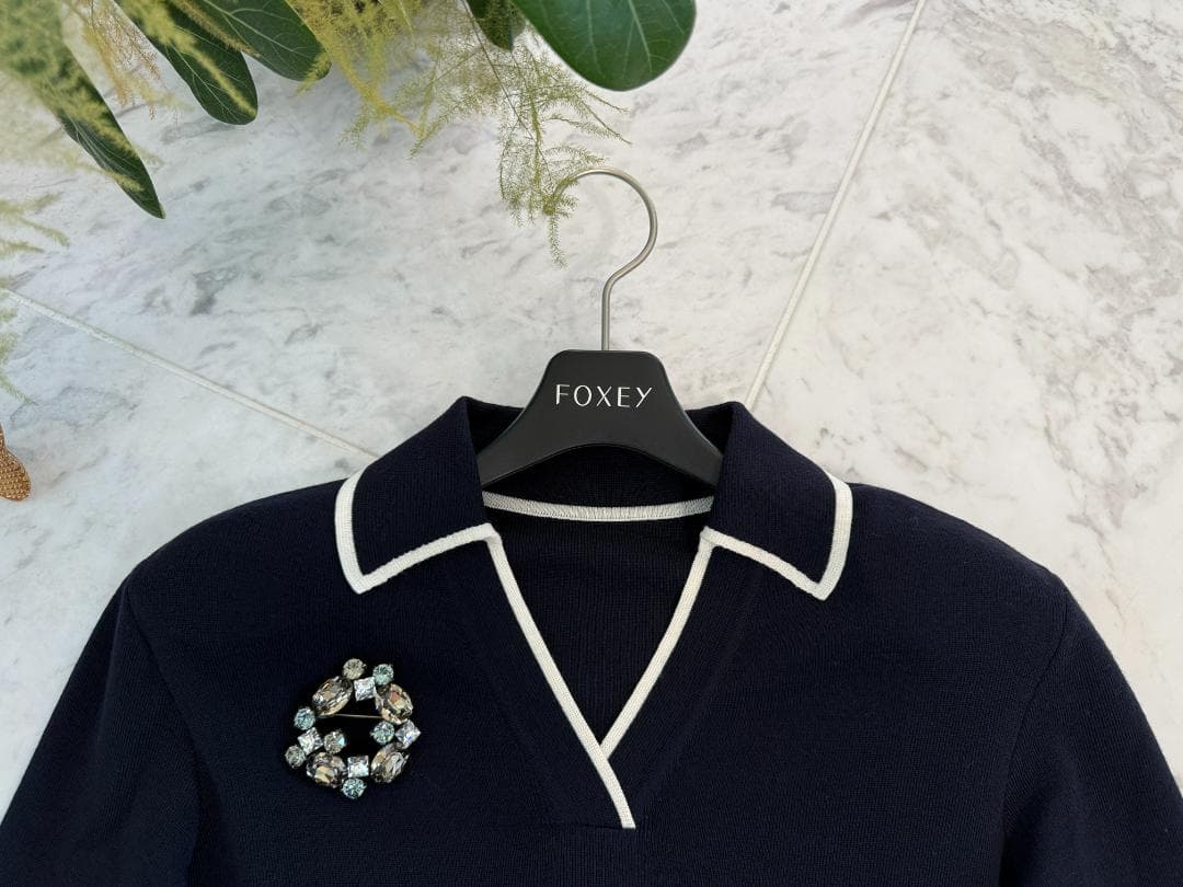 掲載商品★極美品★FOXEY/フォクシー セーター キャラメルリボン ウール38