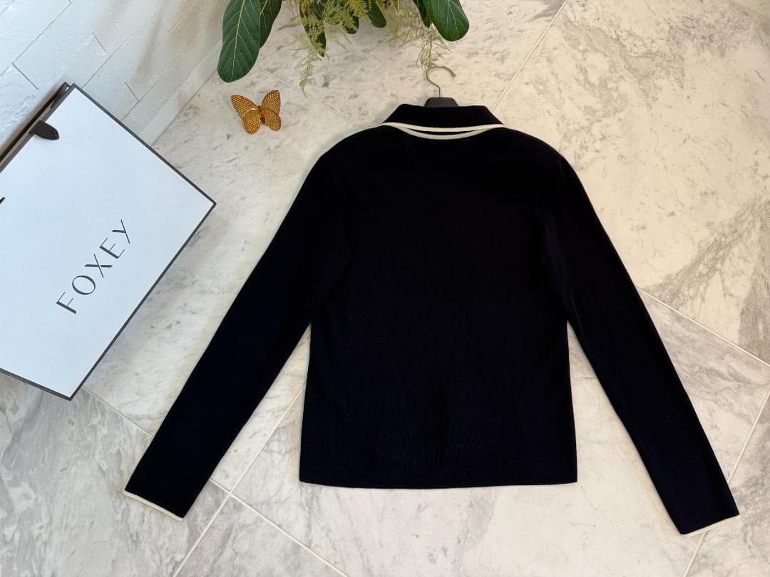 掲載商品★極美品★FOXEY/フォクシー セーター キャラメルリボン ウール38