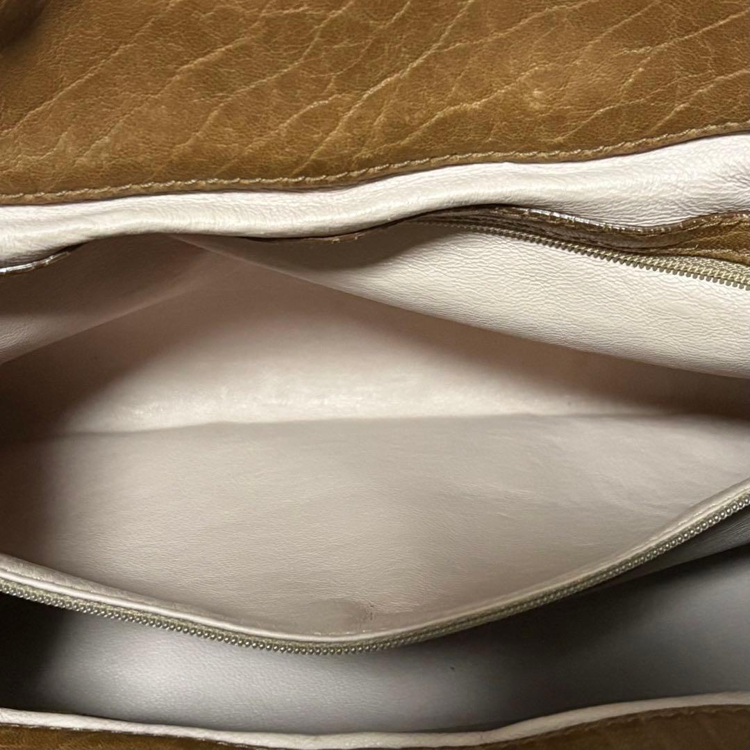 BVLGARI チャンドラ ハンドバッグ トートバック ブラウン 本革 保存袋付