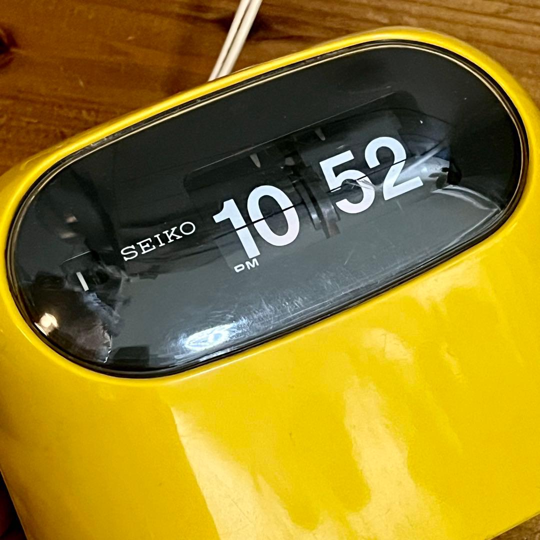 SEIKO パタパタ時計 デジタルクロック イエロー 昭和レトロ ビンテージ
