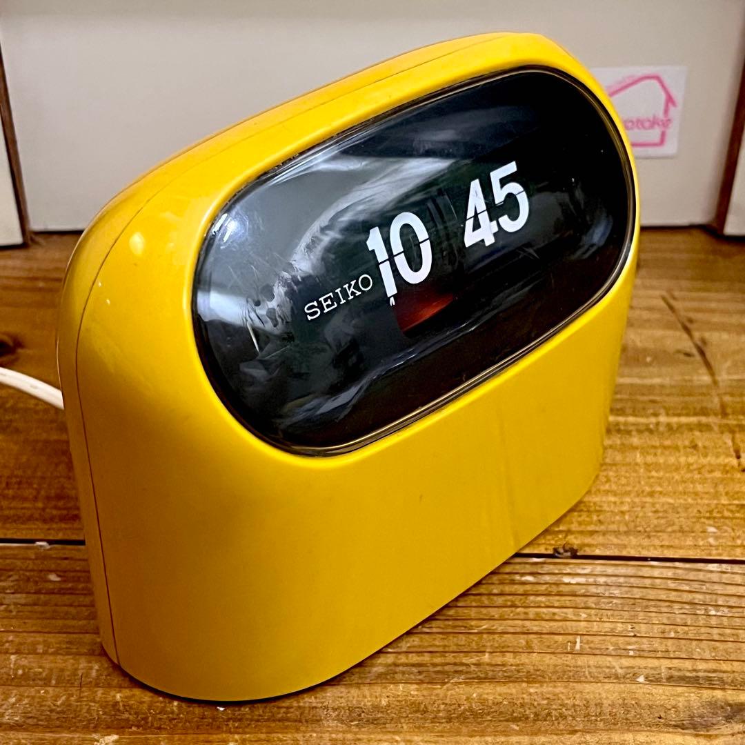 SEIKO パタパタ時計 デジタルクロック イエロー 昭和レトロ ビンテージ
