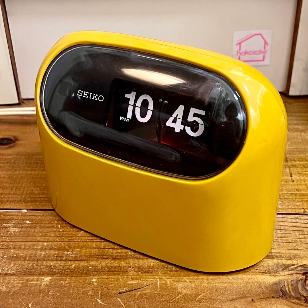 SEIKO パタパタ時計 デジタルクロック イエロー 昭和レトロ ビンテージ