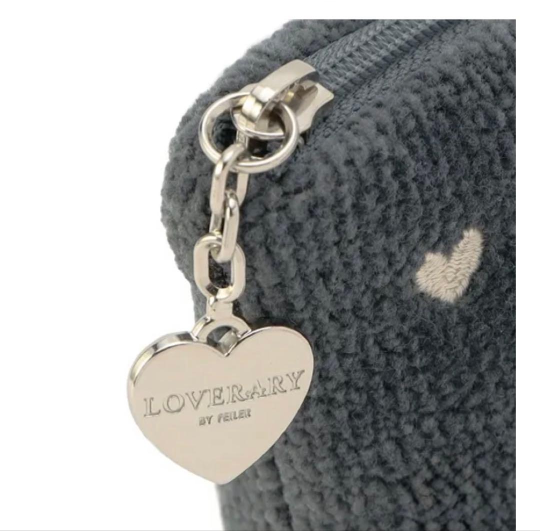 ☆未使用☆ FEILER ラブラリーハート　舟型ポーチM グレー
