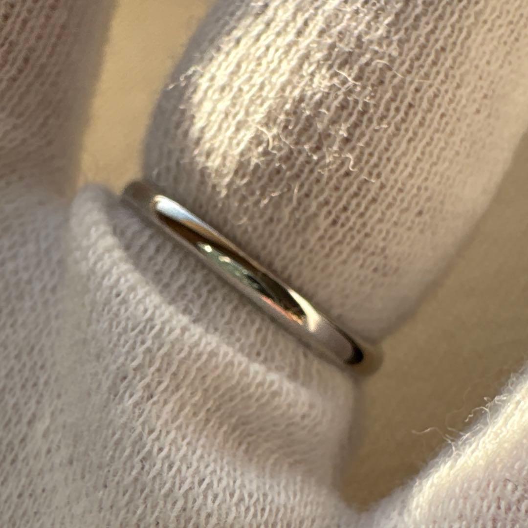 used美品★ アクアマリン　プラチナ　指輪　9号