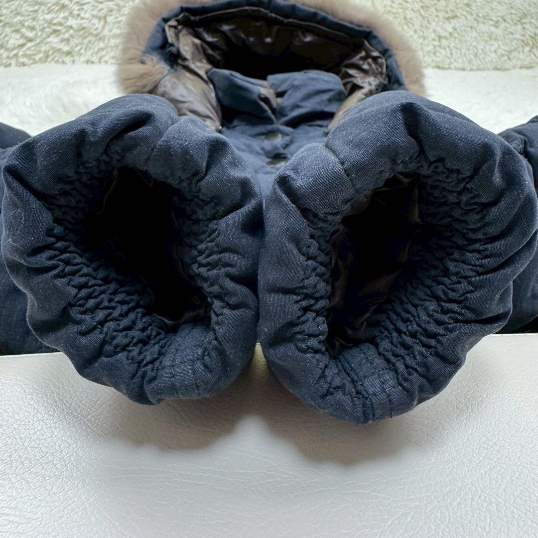 美品✨デュベティカ アンドロクレア エルボーパッチ ダウンコート ラクーンファー