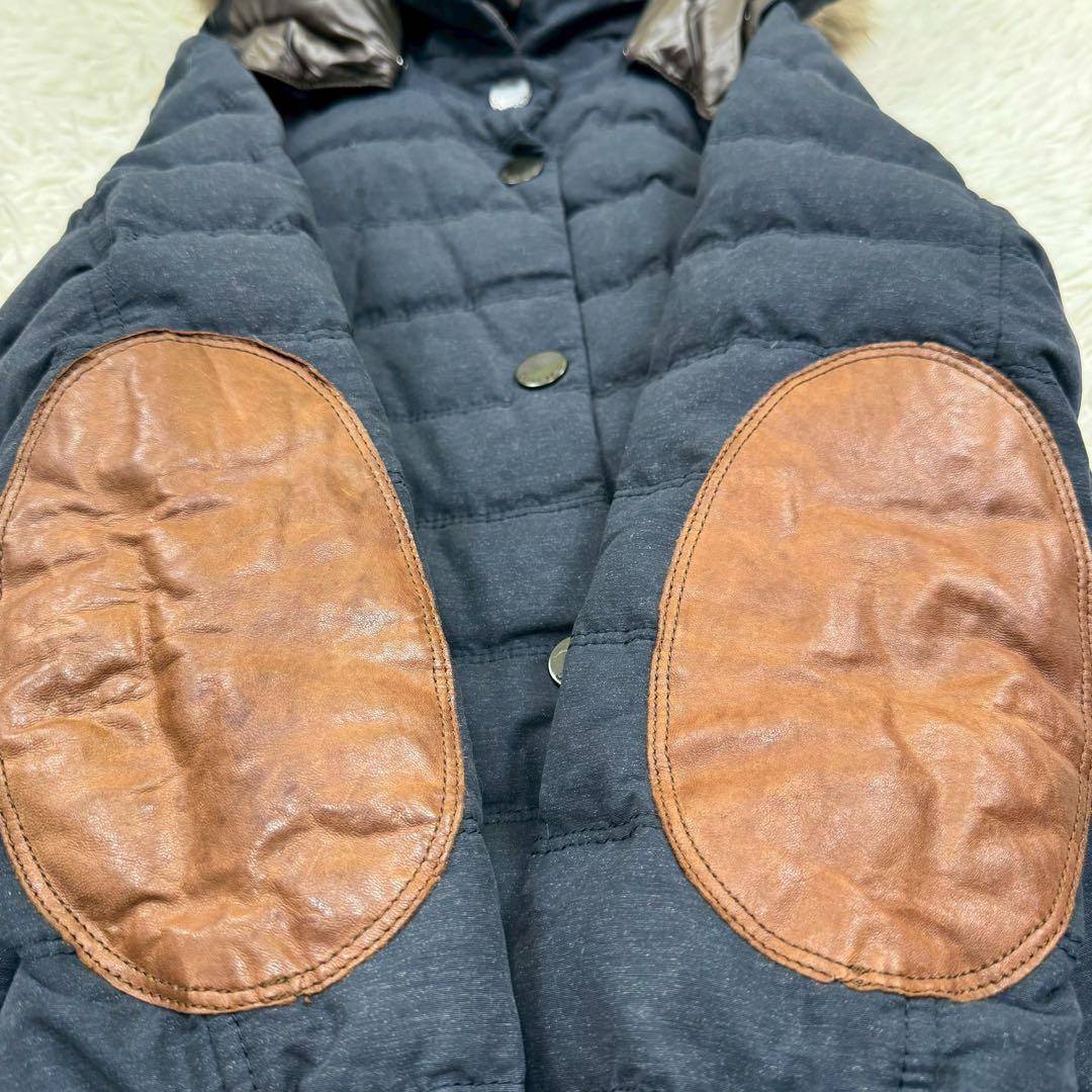 美品✨デュベティカ アンドロクレア エルボーパッチ ダウンコート ラクーンファー