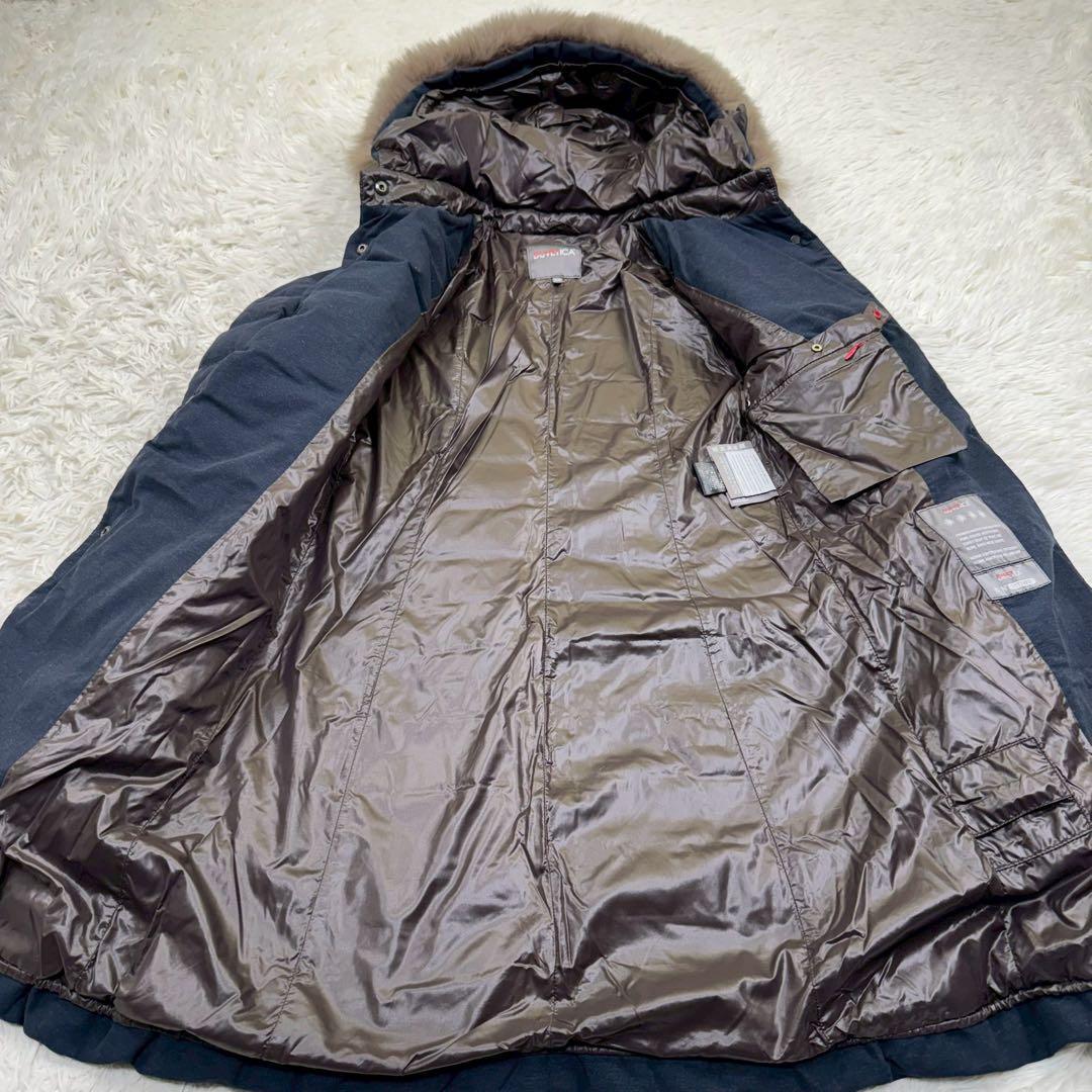 美品✨デュベティカ アンドロクレア エルボーパッチ ダウンコート ラクーンファー