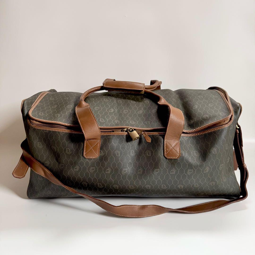 大容量　クリスチャンディオール　ハニカム柄 総柄　ボストンバッグ 旅行バッグ