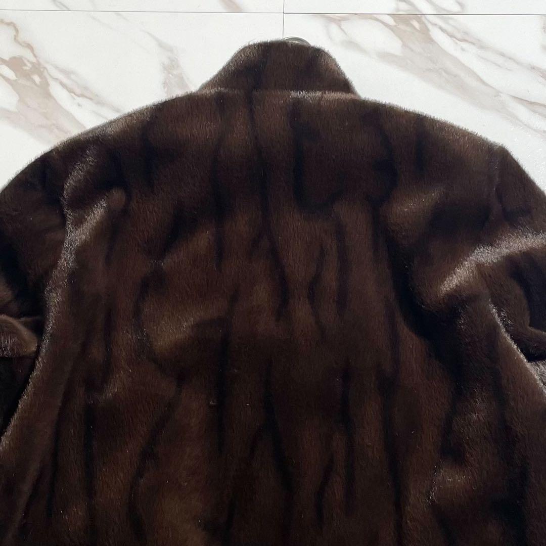 【新品タグ付き/L/カシミヤ】リアルファージャケット ストレッチ ブラウン系