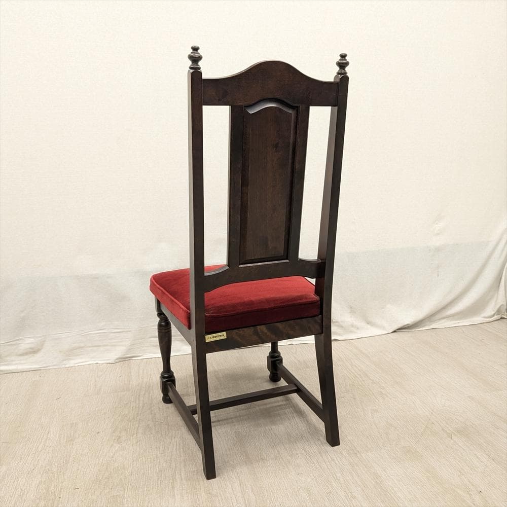 北海道民芸家具　カバ　無垢　ダイニングチェア　ハイバックチェア　食卓椅子　B