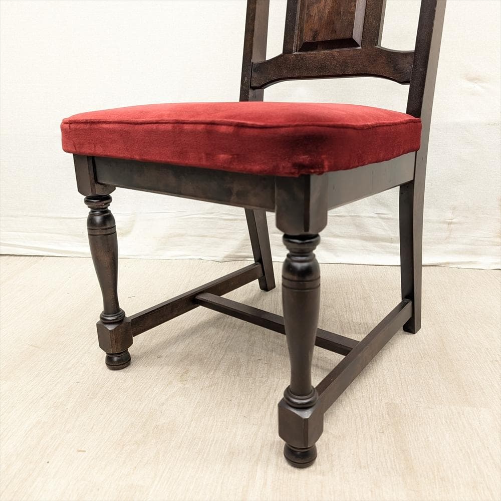 北海道民芸家具　カバ　無垢　ダイニングチェア　ハイバックチェア　食卓椅子　B